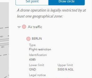 Menu 'Overlapping geographical zones'. Result details view after the check for geographical zones