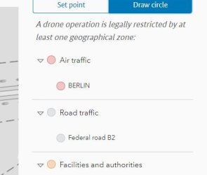 Menu 'Overlapping geographical zones'. Result view after the check for geographical zones