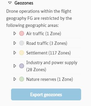 Listing of affected geographical areas, where the number of zones within an area classification exceeds the limit of 100 zones